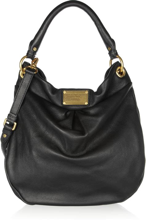 marc jacobs hillier hobo leather shoulder bag
